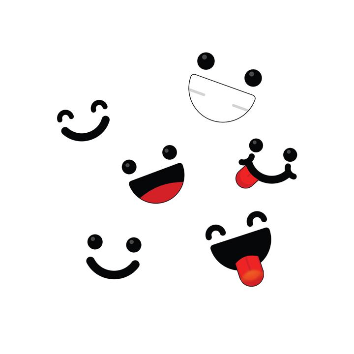 استیکر لپ تاپ طرح Emoji-1 مجموعه 6 عددی